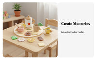 Role-Playing Fun Afternoon Tea Playset Encourages Creativity Afternoon Tea Toy Develops Fine Movement Skills Play Food Set Realistic Design for Children, Preschoolers, Toddlers