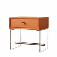 Modern type Clear C-Shaped Table Minimalist Design Nightstand Space-Saving Household Furniture Transparent Look for Apartment Dwellers, Interior Designers, Bedroom, Small Spaces, Living Room, Entryway