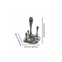 Abstract Liquid Droplet Statue Electroplated Finish Melting Liquid Sculpture
