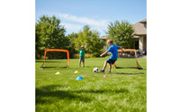 2 Pieces Easy Assembly 4x3 Ft Soccer Goal Lightweight Portable Soccer Goal Sturdy Construction Includes Carry Bag for Young Players, Beginners, Outdoor, Park