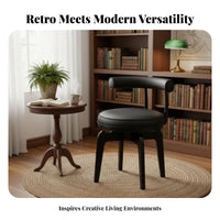 Vintage and design rotate Dining Chair Padded Seat and rear Upholstered rotate Armchair with Armrests Home Seating Curved rearrest for Design lovers, homeowners, Office Workers, Balcony, Kitchen, Living Room, Reception Area
