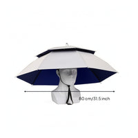 Double-Layer Umbrella Hat with Ice Sleeves Protection Umbrella Hat Compact Sunhat Lightweight for Gardeners