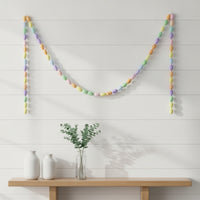 Vernal Themed Easter Egg Garland Festive Pastel Egg Vine Pre-Assembled Party Supply Rustic Farmhouse Design for Classroom