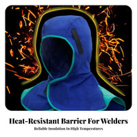 Retardant Welder's Head Cover Material Welder's Head Cover Customizable Fit Welder's Head and Shoulder Cover for Welders, Industrial Workers