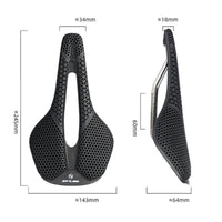 Lattice 3D-Printed Bike Saddle Cutout Lightweight Road Bike Saddle Segmented Surface Cycling Gear for Mountain Biking