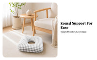 Checkered Donut Seat Cushion Washable Cover Donut Cushion Padded Soft
