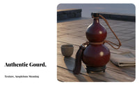 Natural Gourd Drink Bottle Beeswax Lined Chinese Design Distilled Beverage Gourd Drinkware Leak-Resistant House Decoration