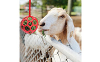 Hollow Design Horse Hay Feeder Ball Interactive Hanging Hay Feeder Ball Foraging Support Hanging Feeding Toy Stress Relief for Horses, Sheep, Farm, Pasture