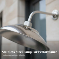 Waterproof E27 Gooseneck Lamp Weatherproof Gooseneck Barn Light Rustproof for Warehouse, Workshop, Garage