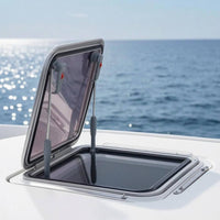Square Porthole Window Black Inner Border Hinged Porthole Window Latch Handles