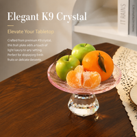 Sparkling Glass Fruit Bowl 150cm, Trifle Bowl for Dinner Parties, Countertop Fruit Display, Dessert Serving Dish
