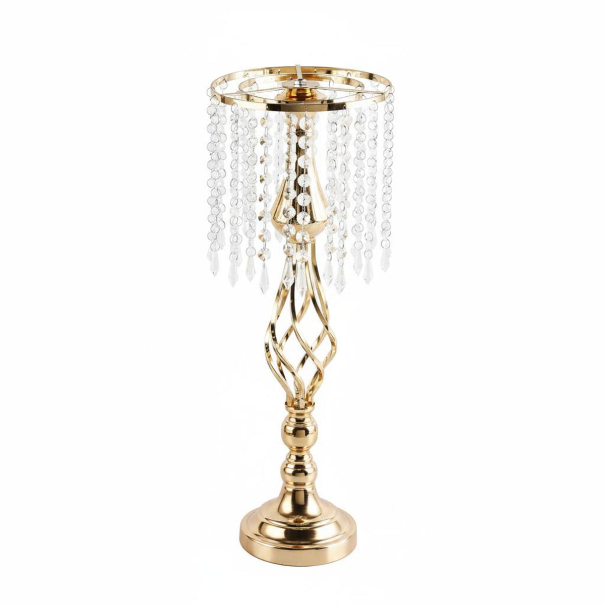 3 Pieces European Design Wedding Aisle Stand Luxury Finish Crystal Hanging Stand Floor Standing Event Decor Modern Design for Hotel, Restaurant, Runway