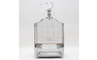 Bird Cage with Pull-out Tray Stainless Steel Hanging Bird Cage Easy to Clean Birdcage for Budgies, Finches