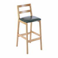 Nordic design Wooden Counter Stool with Backrest Light Luxury Kitchen Island Stool with Backrest Modern bar designHeight Chair Minimalist for Adults, residents, Business Owners, Cafe, Restaurant, Reception Area, morning dining corner