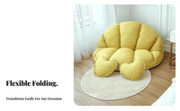 Foldable Design Oversized Lazy Sofa Space-Saving Round Convertible Lounger Cushiony and Comfortable Floor Chair heavenlyLike Comfort for College Students, Homeowners, Apartment, Lounge Area, Reading Nook, Playroom