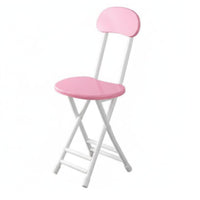 Foldable Design Portable Backrest Seat Space-Saving Folding Chair Lightweight Collapsible Stool No Assembly Required for Street Vendors, Homeowners, Dormitory, Dining Room, Small Apartments, Outdoor Events