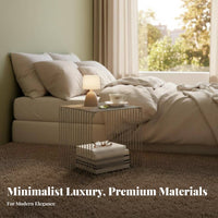 Sofa Side Table Multi-Use Bedside Sturdy Table Build Storage Rack for Living Room