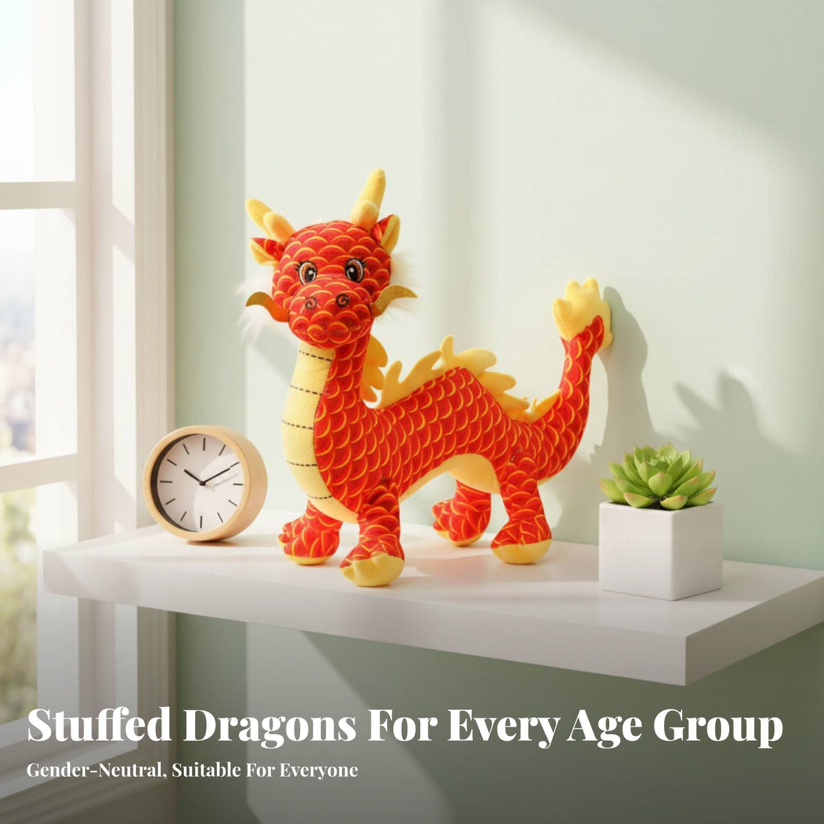 Chinese Mythical Creature Stuffed Toy Auspicious Gift Chinese Mythical Creature Stuffed Traditional Trend Design Fortunate