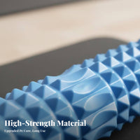 Heavy Duty Suction Cup Foam Roller Textured Muscle Roller with Stand Massage Tool for Stretching Practitioners, Athletes, Home Gym
