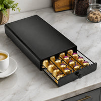 Coffee Capsule Storage Drawer Space-Saving Coffee Capsule Storage Box Sleek Sturdy for Espresso Drinkers, Kitchen Countertop