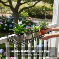 Railing Planter Basket Easy Installation Railing Plant Basket Weather-Resistant