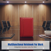 Business Loose-Leaf Notebook, Manager Organizer with Fastener, Calculator, Custom Logo Printing, Multi-Functional Planner,