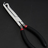 Multifunction Automotive Wire-Cutting Plier Long Slim Hose-Separating Plier Curved Jaw Wire Cutter Pliers Black-Coated Handles