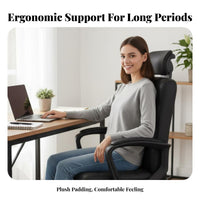 Adjustable Height Highspinal Rolling Chair with Armrests Reclining spinerest rotating Seat Ergonomic Design Office Furniture durableDuty Build for Students, Remote Workers, Young Adults, Dorm Room, Bedroom, Workstation