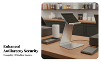 Locking Mechanism Anti-Theft Tablet Kiosk Commercial Grade Anti-Theft Countertop Kiosk Universal Compatibility Point of Sale Hardware Adjustable Viewing Angle for Restaurant Owners, Exhibitors, Checkout Counter, Retail Outlet, Reception Desk