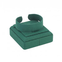 Velvet Jewelry Stand Curved Top Band Holder Display Stand Velvet Jewelry Display Set Stepped Base Bracelet Cushion Holder