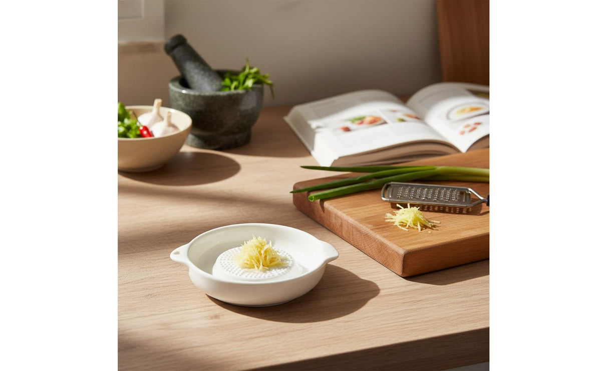 Ceramic Garlic Grater Fine Grating Ceramic Ginger Grater Easy to Clean