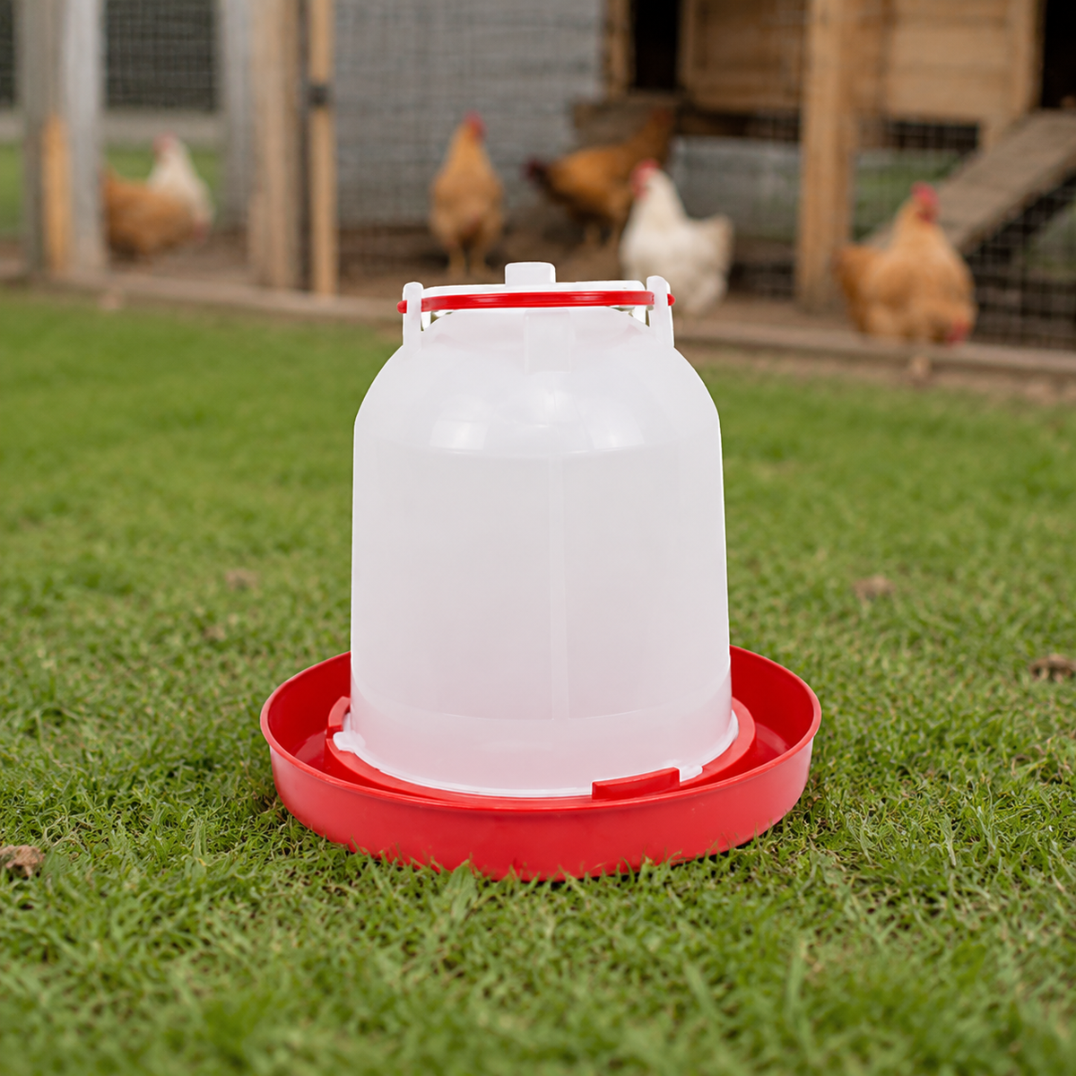 Automatic Siphon Waterer for Chickens, Thickened Polymer Bucket, For Family Chicken Coop and Small Backyards