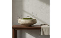Wood Grain Lichen Bowl Handcrafted Look Tabletop Decorative Dish
