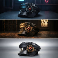 Steampunk Hat with Gears Vintage Steampunk Cap Adjustable Cap with Gears for Cosplayers, Cosplay, Photo Shoots
