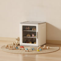 Bedside Cabinet Modern Nightstand Low-Profile Bedside Table with Handle for Dorm Room