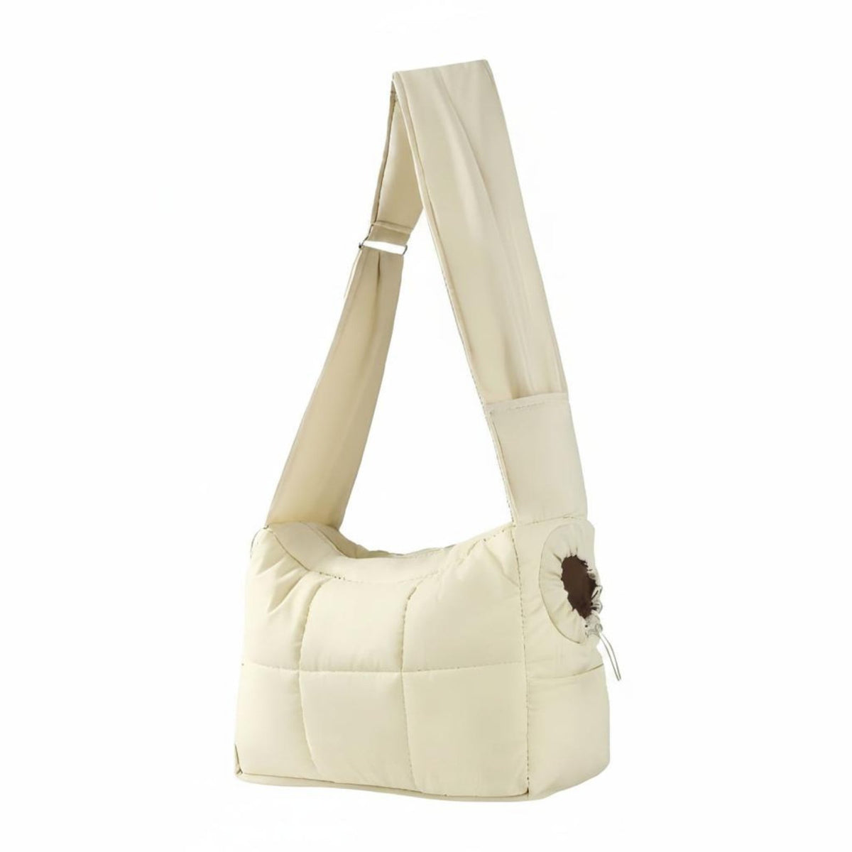 Quilted Pet Carrier Bag Hands Crossbody Pet Carrier Soft Padded Slings for Outings