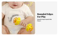 Early Educational Infant Grasping Ball Easy to Grip Soft Rattle Ball Promotes Movement Skills for Infants, Newborns, Tummy Time, Playtime