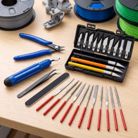 3D Printer Model Finishing Tool Kit for Deburring, Support Removal, and Trimming