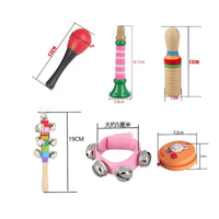 10 Pieces Rhythm Percussion Music Set Learning Children's Musical Instrument Set Bright Colors Preschool Percussion Kit for Stage Performances