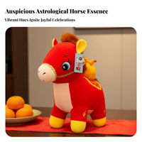 Chinese Astrological Horse Doll Auspicious Design Chinese New Year Horse Stuffed Season Holiday Stuffed Souvenir Festive