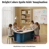 Childrens Sand Table Versatile Construction Block Table children's Furniture for Preschoolers, Young Children, Shopping Mall, Playroom, Kindergarten