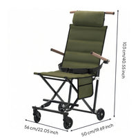 Camping Recliner Heavy Duty Portable Recliner Adjustable Recline Outdoor Furniture for Travel