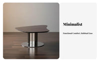 2 Pieces Italian Minimalist design Nesting Tables with Drawer Space-Saving Living Room Furniture Marble Pattern Top Coffee Table Set Internal Storage for Small Apartment Dwellers, Homeowners, Interior Design aficionados, Lounge Area