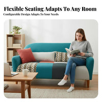two-tindividual upholstery Upholstery Upholstered Settee with Wooden Legs Nordic Design Sofa space-saving Size Couch Minimalist Aesthetic for Small Apartment Dwellers, Homeowners, Young Adults, Lounge Area, Bedroom, Office, Sunroom