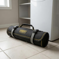Oxford Cloth Roll-up Tool Bag Yellow Piping Roll up Tool Bag Fastening Straps Carrying Handle