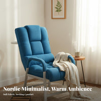 Foldable Design Padded Folding Lounger Adjustable Backrest Recliner Comfortable Padding Lounge Chair Multi-Position Locking for Office Workers, Students, Homeowners, Bedroom, Nap Time, Living Room, Balcony