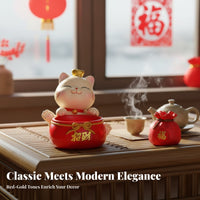 Chinese Design Lucky Ornament Ideal Housewarming Gift Auspicious Deer Statue Auspicious Meaning Feng Shui Decoration for New Homeowners, Entrance Home