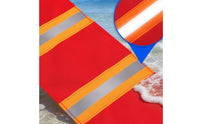 Tear Resistant Red Safety Flag Hanging Loops Reflective Safety Flag