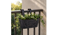 Oval Hanging Planter Hooked Brackets Fence Hanging Pot Modern Vintage Design