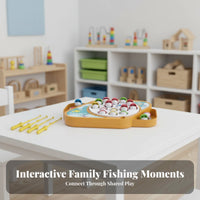 Develops Hand-Eye Coordination Electric Rotating Fishing Game Improves Fine Mechanical Skills Musical Fishing Toy Set Parent-Child Bonding Aquatic Creatures Catching Game Music on/disable Switch for Children, Preschoolers, Toddlers, Party